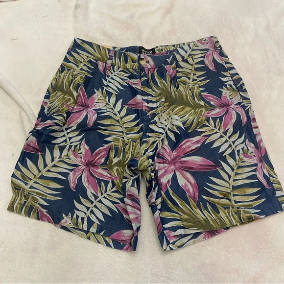 New! Scotch & Soda Twilt loose fit Hawaiian floral shorts nwt 28726 - Picture 2 of 11